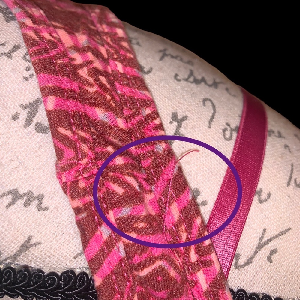 Mossimo Fuchsia Pink Geometric Razor Back Tank Top - Picture 5 of 6